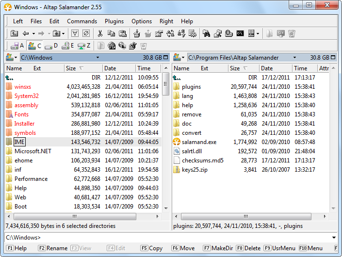 Show size of directories in Altap Salamander