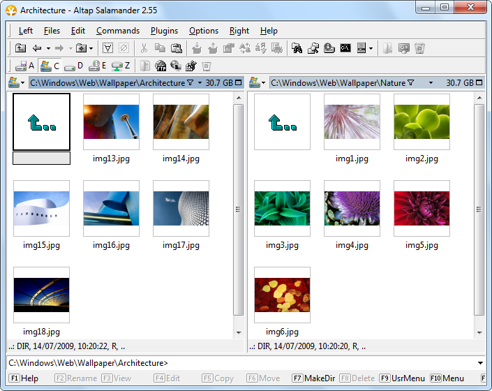 Thumbnail Images in Altap Salamander